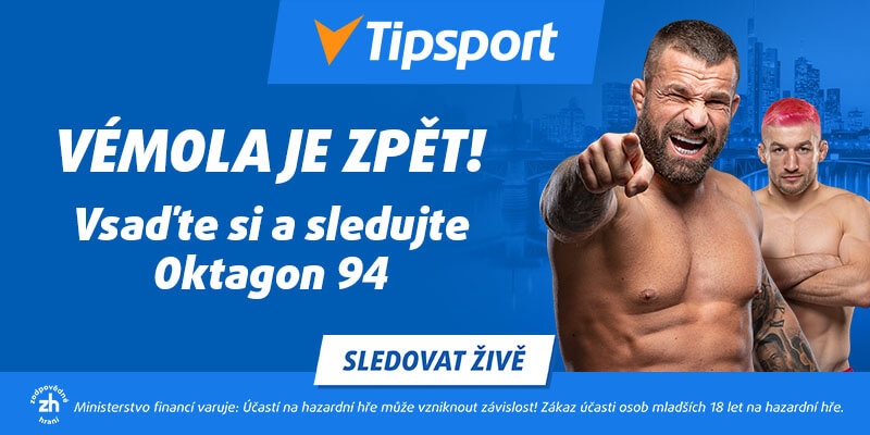 Oktagon 94 ve Frankfurtu vysílá v livestreamu Tipsport Oktagon 94 ve Frankfurtu vysílá v livestreamu Tipsport