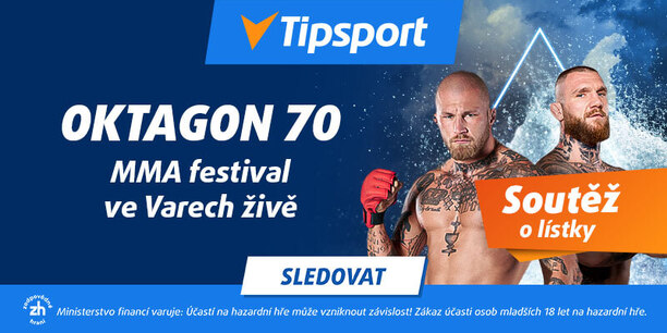 Sledujte Oktagon 70 živě na Tipsport TV
