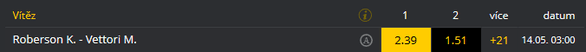 Roberson dokáže zvítězit