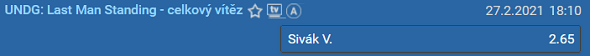 Sivák zvítězí