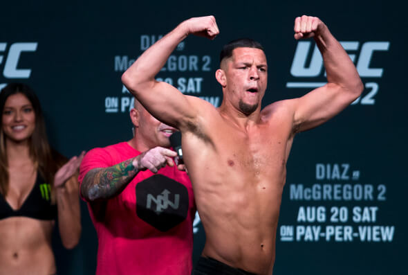 Nate Diaz na vážení UFC - Zdroj ČTK, AP, L.E. Baskow