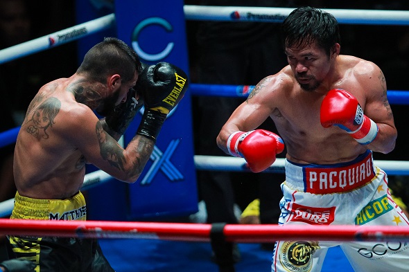 Manny Pacquiao v duelu s Lucasem Matthyssem - Zdroj FARYSA HAMZAH, Shutterstock.com