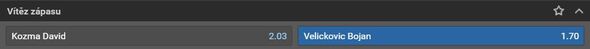 Bojan Velickovic je mírným kurzovým favoritem