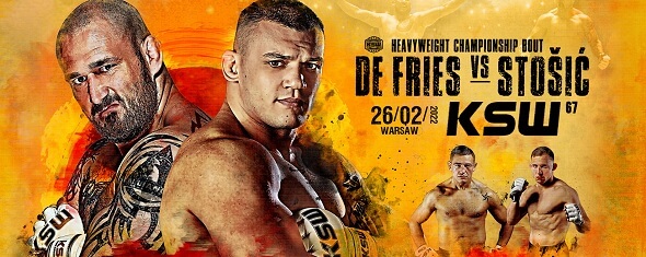 KSW 67 nabídne hlavní zápas De Fries vs. Stošič