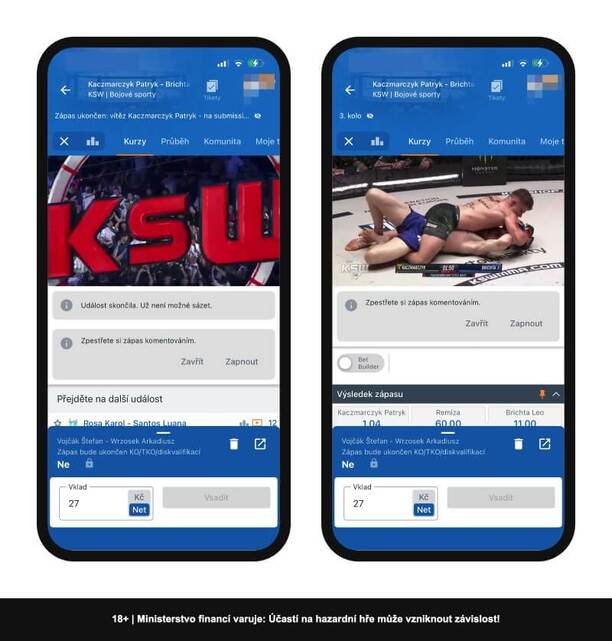 MMA organizace KSW v&nbsp;live streamu u&nbsp;Tipsportu