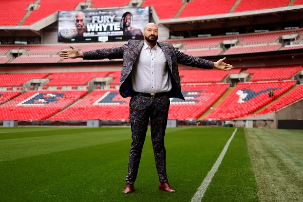 Tyson Fury se s Dillianem Whytem utká na stadionu Wembley v Londýně