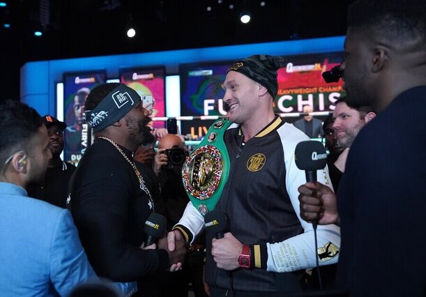 Dereck Chisora a Tyson Fury před třetí vzájemnou bitvou