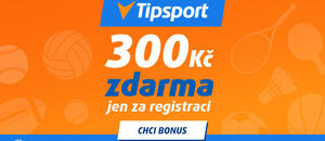 Vsaďte si u Tipsportu s bonusem 300 Kč Vsaďte si u Tipsportu s bonusem 300 Kč