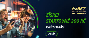 Vstupní bonus 200 Kč za registraci u forBETu Vstupní bonus 200 Kč za registraci u forBETu