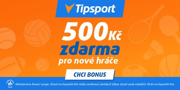 Získejte 500 Kč u Tipsportu za registraci