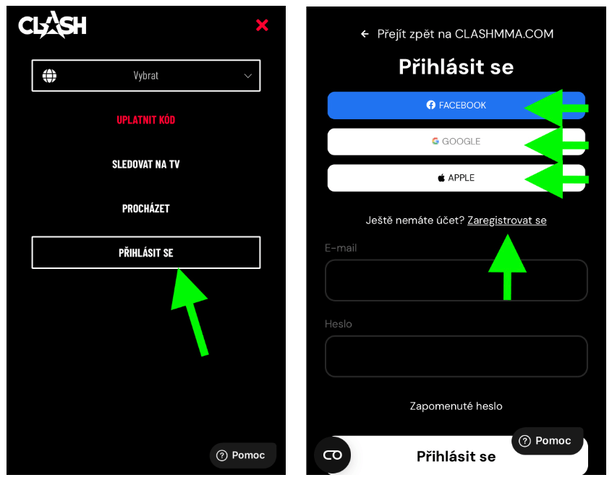 Přihlášení Playlive