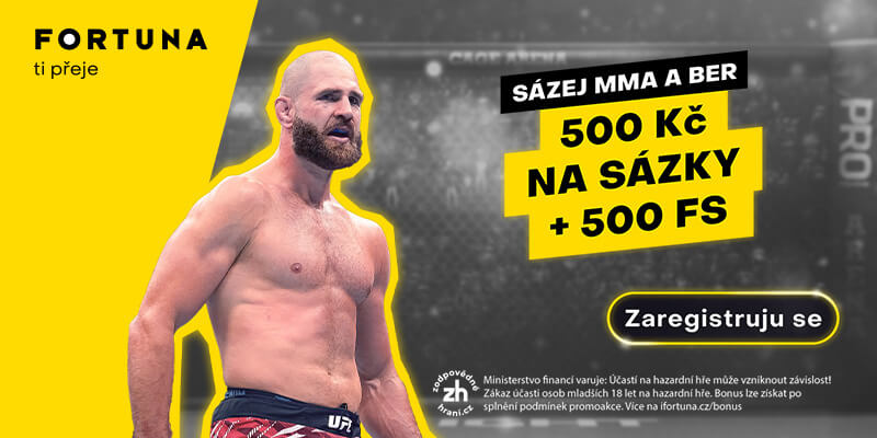 Vsaďte si na MMA s bonusem za registraci u Fortuny