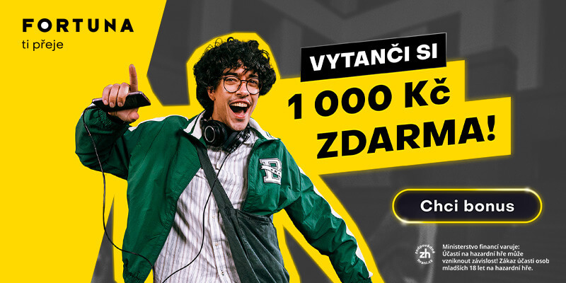 Vyzvedněte si bonus 1000 Kč zdarma za registraci u Fortuny