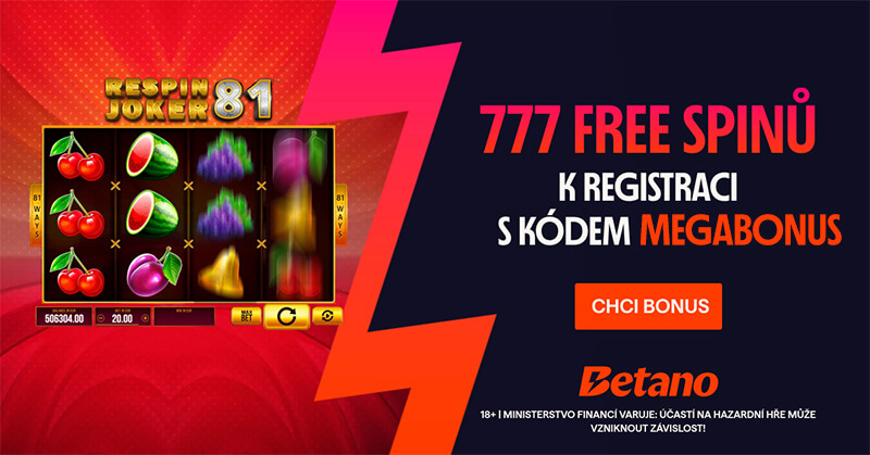 Betano promo kód MEGABONUS ti dá do konce dubna extra free spiny