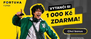 Vyzvedněte si bonus 1000 Kč zdarma za registraci u Fortuny Vyzvedněte si bonus 1000 Kč zdarma za registraci u Fortuny