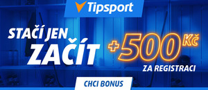 Získejte Tipsport bonus 500 Kč za registraci zdarma