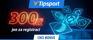 Získej bonus 300 Kč za registraci