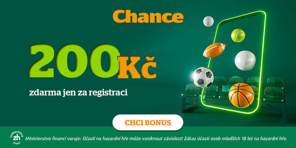 Získejte u&nbsp;Chance bonus 200&nbsp;Kč za registraci
