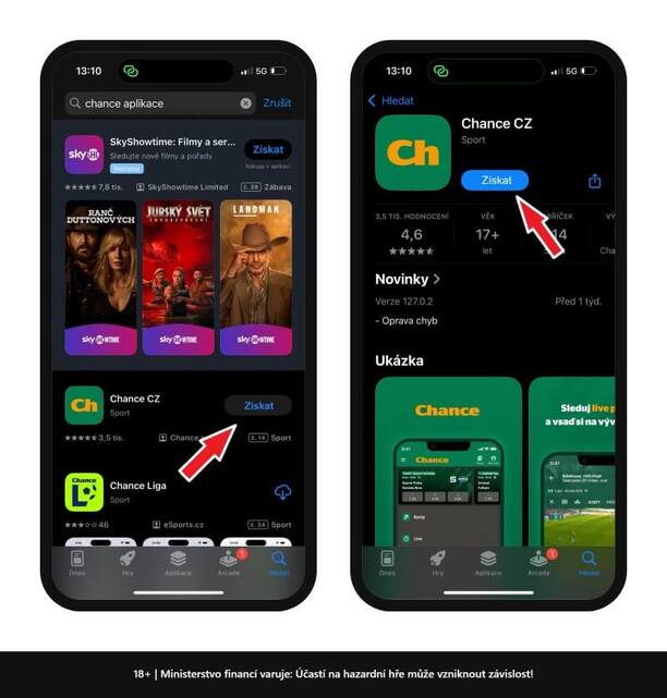 Stažení v&nbsp;App Store