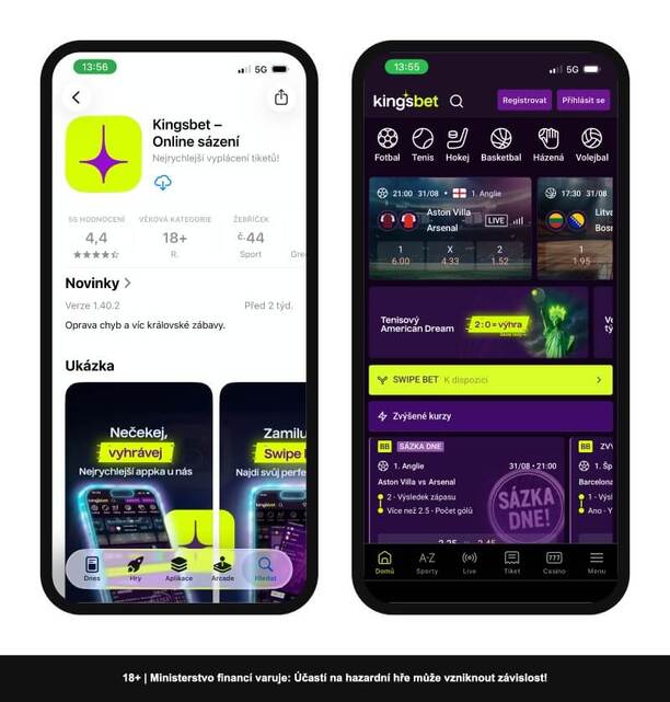 Kingsbet mobilní aplikace