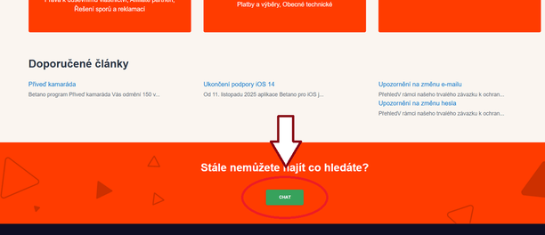Nejde Vám spustit live stream? Chat Betano Vám poradí