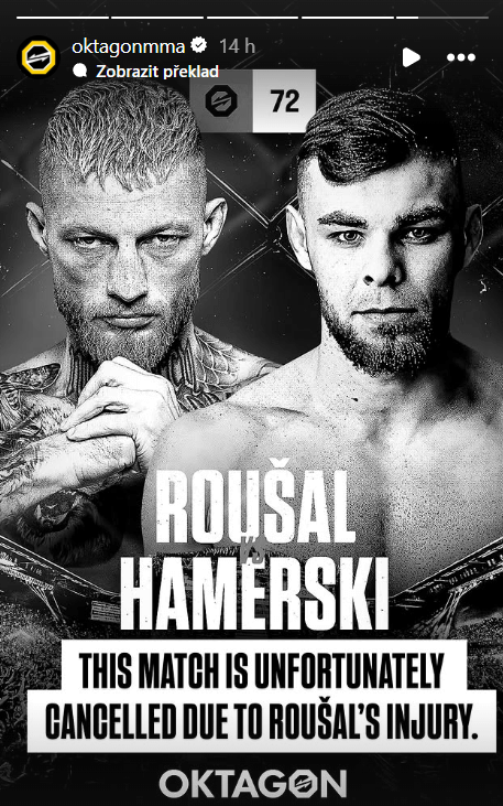 Radek Roušal v Edenu nenastoupí.