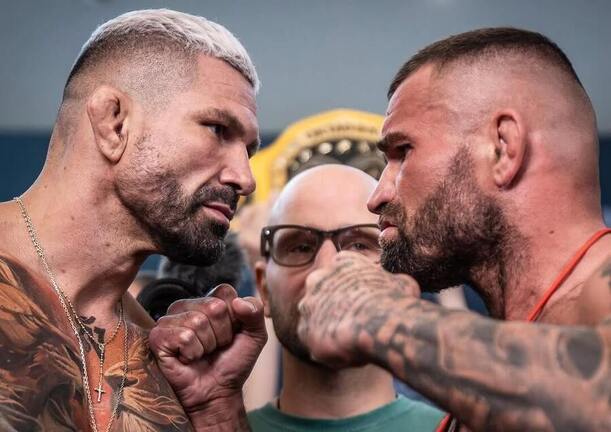 Staredown Attila Végh vs. Karlos Vémola