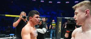 Leo Brichta a Werlleson Martins po zápase na turnaji KSW 111 Leo Brichta a Werlleson Martins po zápase na turnaji KSW 111