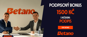 Využijte pouze dnes Betano promo kód PODPIS a získáte bonus 1 900 Kč za registraci zdarma