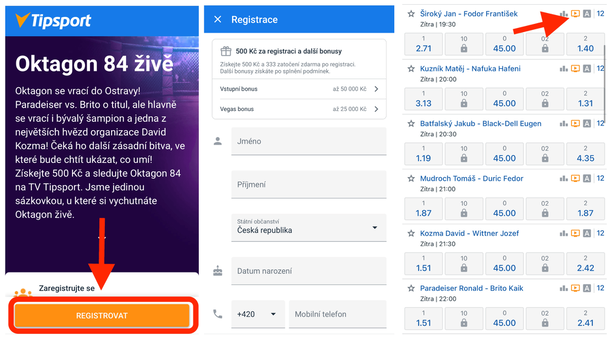 Registrujte se u&nbsp;Tipsportu a&nbsp;sleduje OKTAGON 84 v&nbsp;live streamu živě
