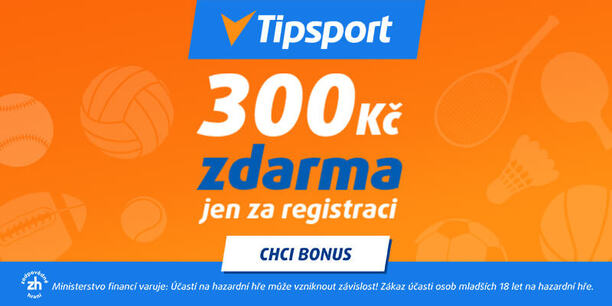 Vsaďte si na PML 20 u&nbsp;Tipsportu s&nbsp;bonusem 300 Kč zdarma za registraci