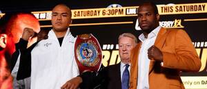 Fabio Wardley a Daniel Dubois na tiskové konferenci