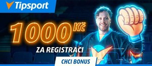 egistrační bonus u Tipsportu je aktuálně 1000 Kč