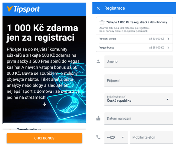 Navýšený Tipsport registrační bonus v&nbsp;květnu 2026