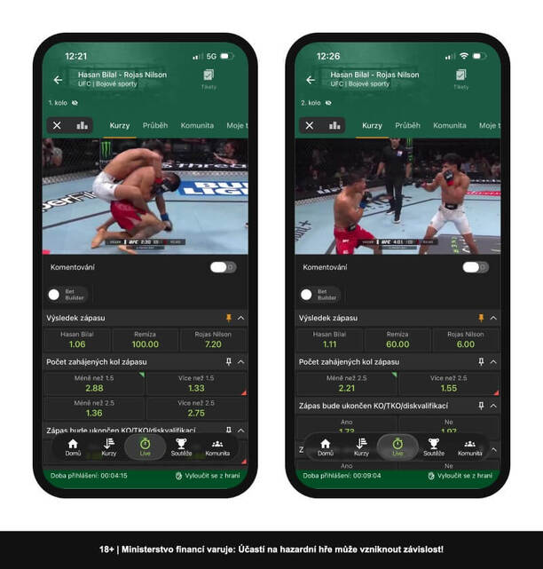 MMA live stream z&nbsp;UFC na Chance TV