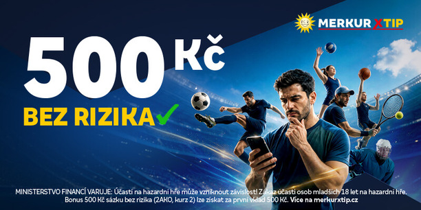 U MerkurXtip získáte za registraci 500&nbsp;Kč.