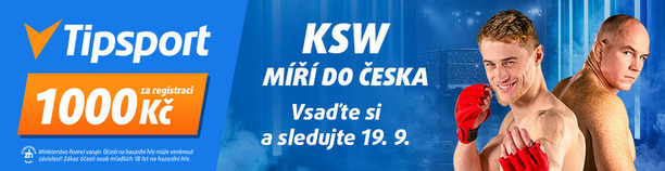 Liberecký turnaj KSW 121 s&nbsp;Brichtou a&nbsp;dalšími Čechy vysílá živě Tipsport